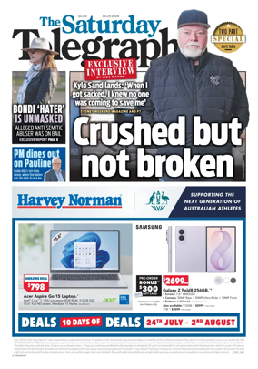 Cover of The Daily Telegraph (Sydney)