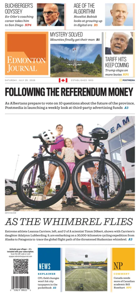 Cover of Edmonton Journal