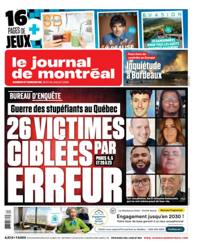 Cover of Le Journal de Montreal