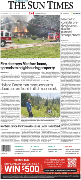 Cover of The Sun Times (Owen Sound)