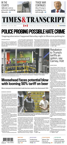 Cover of Times & Transcript