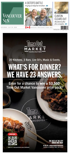 Cover of Vancouver Sun
