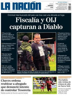 Cover of La Nacion (Costa Rica)