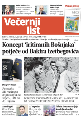 Cover of Vecernji list BiH