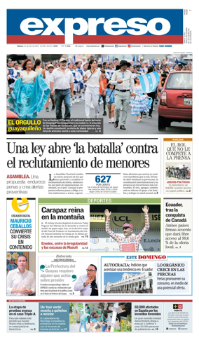 Cover of Diario Expreso