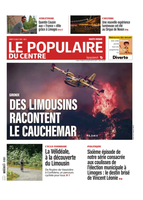 Cover of Le Populaire du Centre (Haute-Vienne)