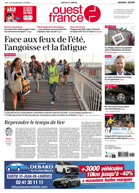 Cover of Ouest France (Angers / Segre)