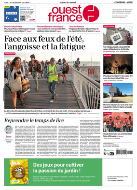 Cover of Ouest-France (Fougeres Vitre)