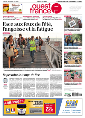Cover of Ouest France (La Roche-sur-Yon - Fontenay-le-Comte)