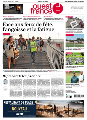 Cover of Ouest France (Nantes / Sud-Loire / Vignoble)