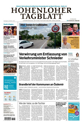 Cover of Hohenloher Tagblatt