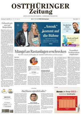 Cover of Ostthuringer Zeitung (Jena)
