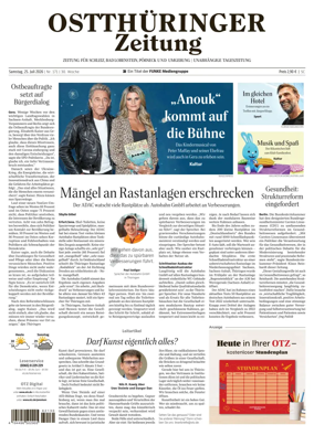 Cover of Ostthuringer Zeitung (Posneck)
