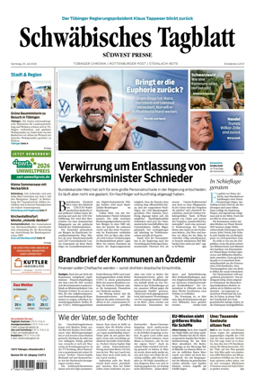 Cover of Schwabisches Tagblatt - Tubinger Chronik