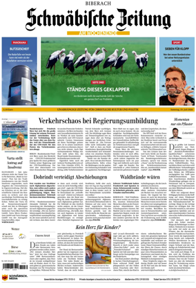 Cover of Schwabische Zeitung (Biberach)