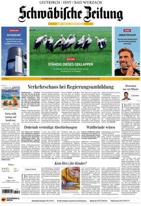 Cover of Schwabische Zeitung (Leutkirch / Isny / Bad Wurzach)