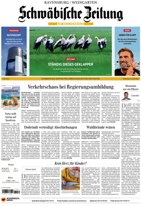 Cover of Schwabische Zeitung (Ravensburg / Weingarten)