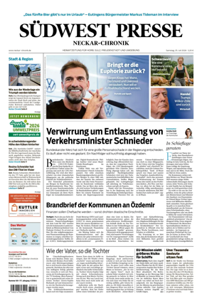 Cover of SUDWEST PRESSE - Neckar-Chronik