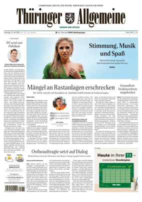 Cover of Thuringer Allgemeine (Apolda)