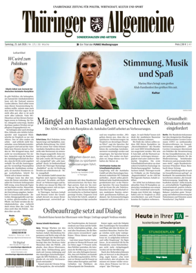 Cover of Thuringer Allgemeine (Sonderhausen und Artern)