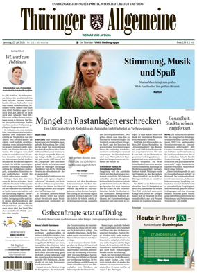Cover of Thuringer Allgemeine (Weimar)