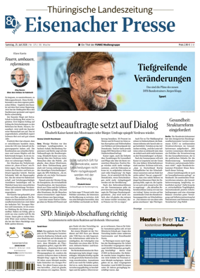 Cover of Thuringische Landeszeitung (Eisenach)