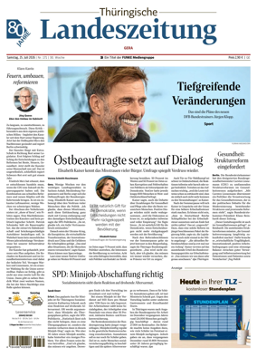 Cover of Thuringische Landeszeitung (Gera)