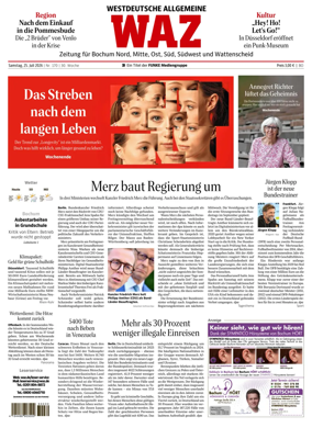 Cover of Westdeutsche Allgemeine Zeitung (Bochum)