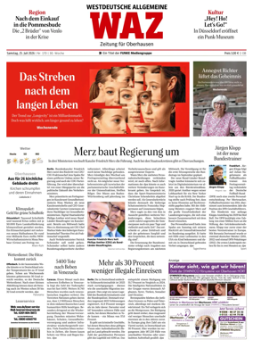 Cover of Westdeutsche Allgemeine Zeitung (Oberhausen)