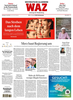 Cover of Westdeutsche Allgemeine Zeitung (Velbert)