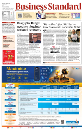 Cover of Business Standard
