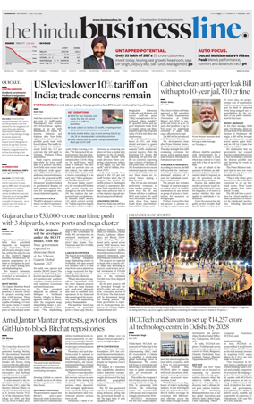 Cover of BusinessLine (Kolkata)