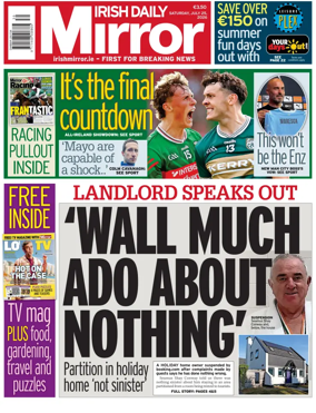 Cover of Irish Daily Mirror
