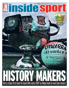 Cover of Irish Daily Star - Inside Sport