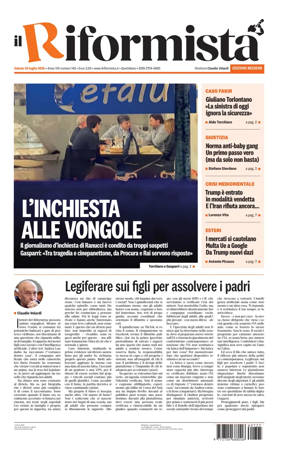 Cover of Il Riformista (Italy)