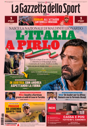 Cover of La Gazzetta dello Sport