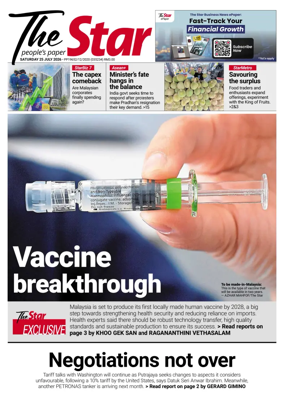 Cover of The Star Malaysia