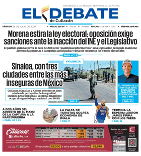 Cover of El Debate de Culiacan