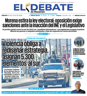 Cover of El Debate de Mazatlan