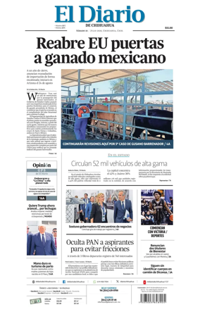 Cover of El Diario de Chihuahua