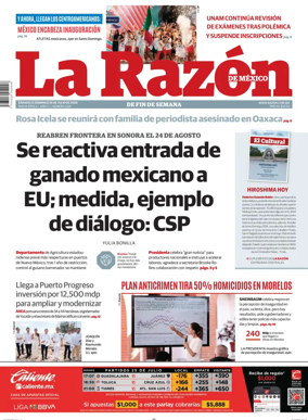 Cover of La Razon de Mexico