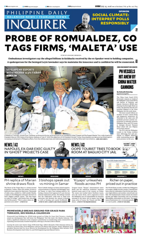 Cover of Philippine Daily Inquirer