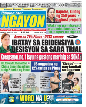 Cover of Pilipino Star Ngayon