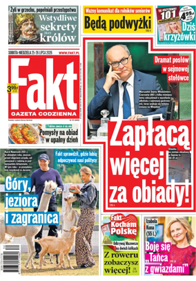 Cover of Fakt Gazeta Codzienna (Saturday)