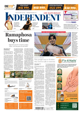 Cover of The Independent on Saturday
