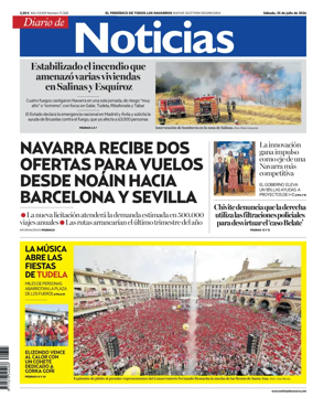 Cover of Diario de Noticias (Spain)