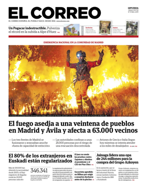 Cover of El Correo (Gipuzkoa)
