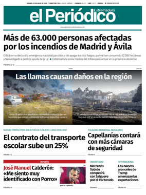 Cover of El Periodico Extremadura