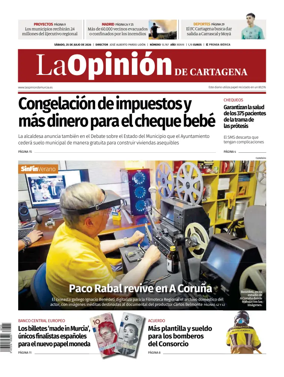 Cover of La Opinion de Murcia (Cartagena)