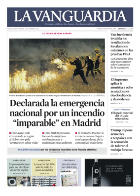 Cover of La Vanguardia